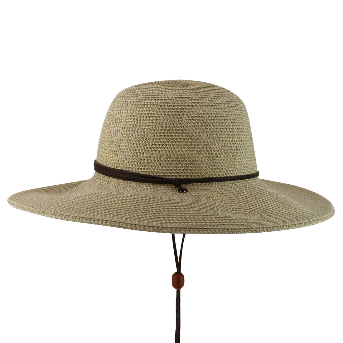 Trendy Apparel Shop UPF 50+ Paper Braid Tweed 4" Brim Sun Hat with Chin Cord