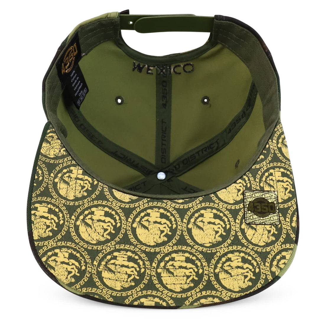 Trendy Apparel Shop Metal Mexico Eagle Decorated Flatbill Snapback Baseball Cap
