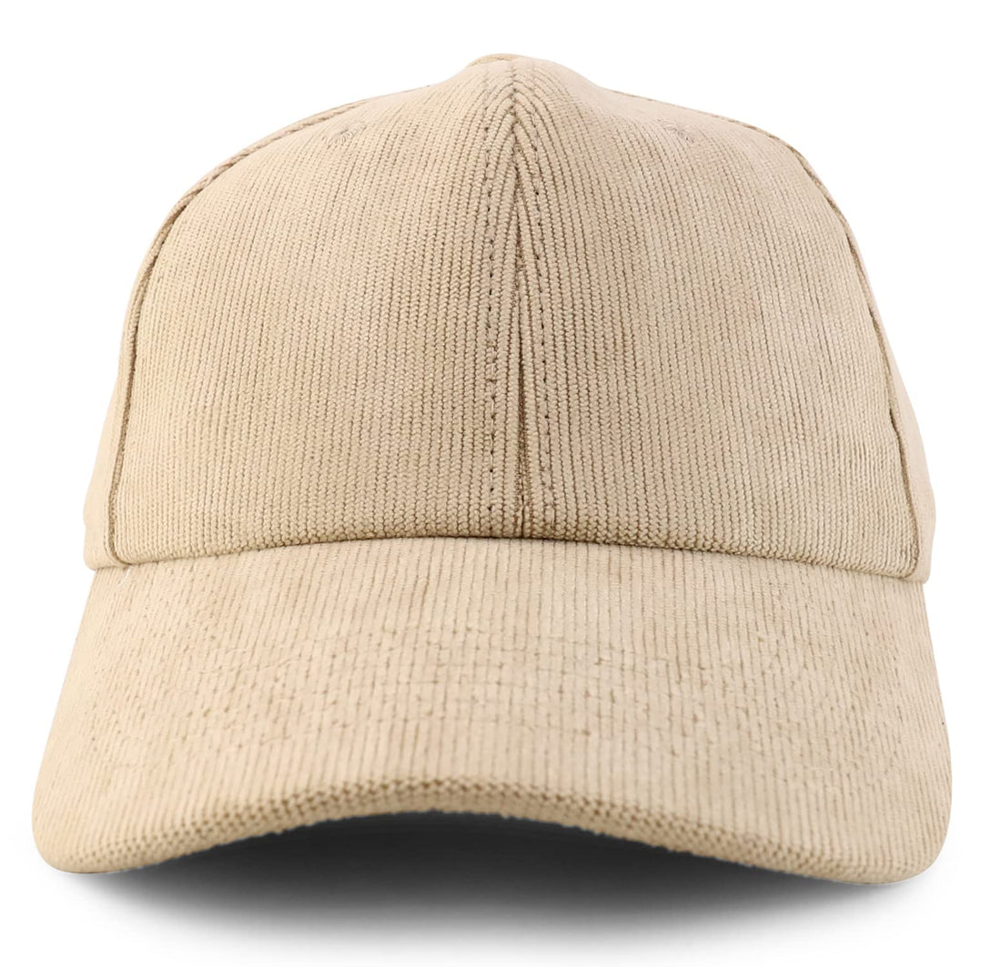 Trendy Apparel Shop Polyester Corduroy Structured Baseball Cap Dad Hat