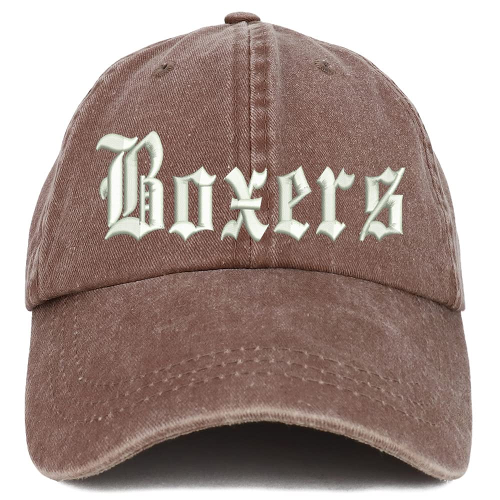 Trendy Apparel Shop Old English Boxers Washed Pigment Dyed Baseball Cap