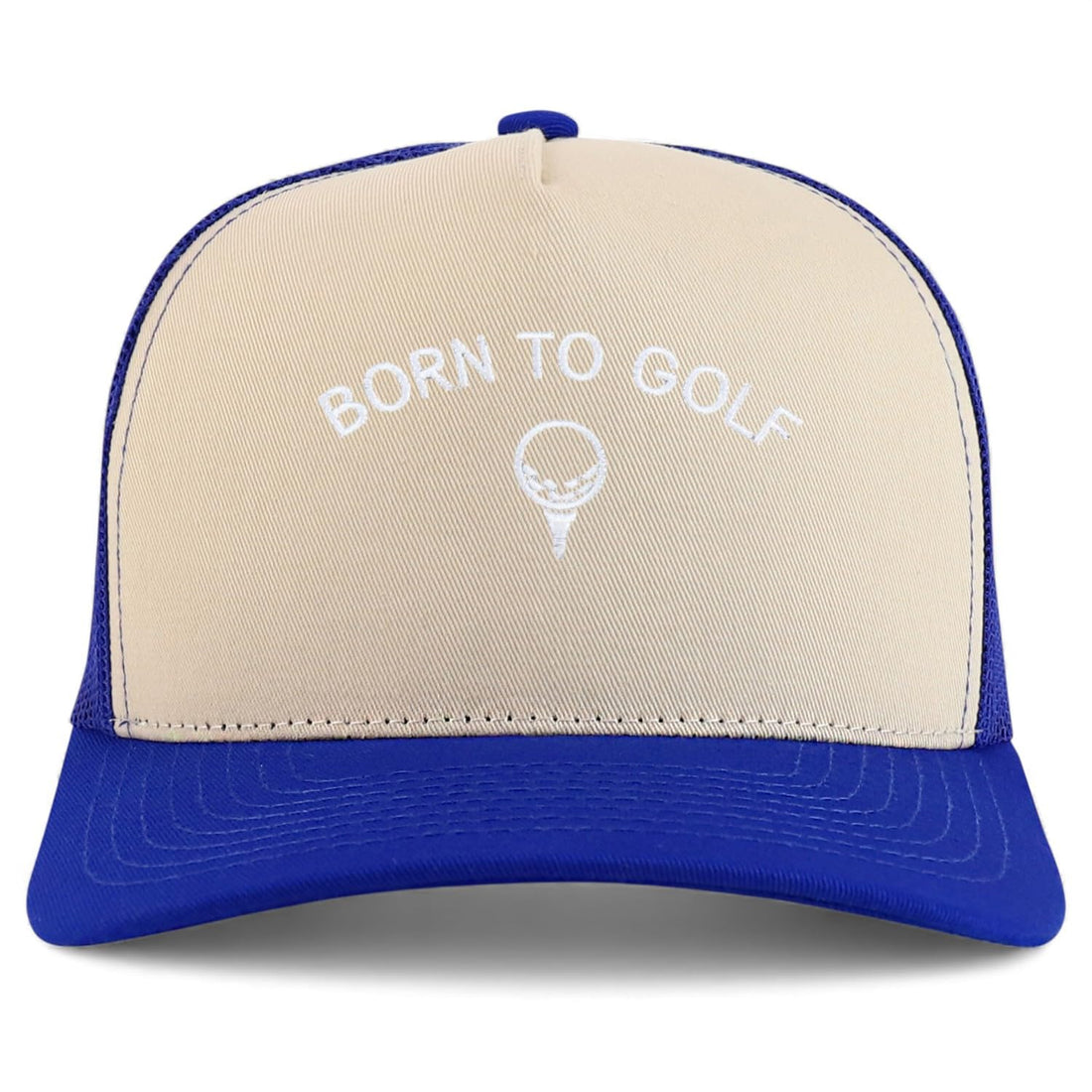 Trendy Apparel Shop Born to Golf Embroidered 5 Panel Snapback Trucker Cap
