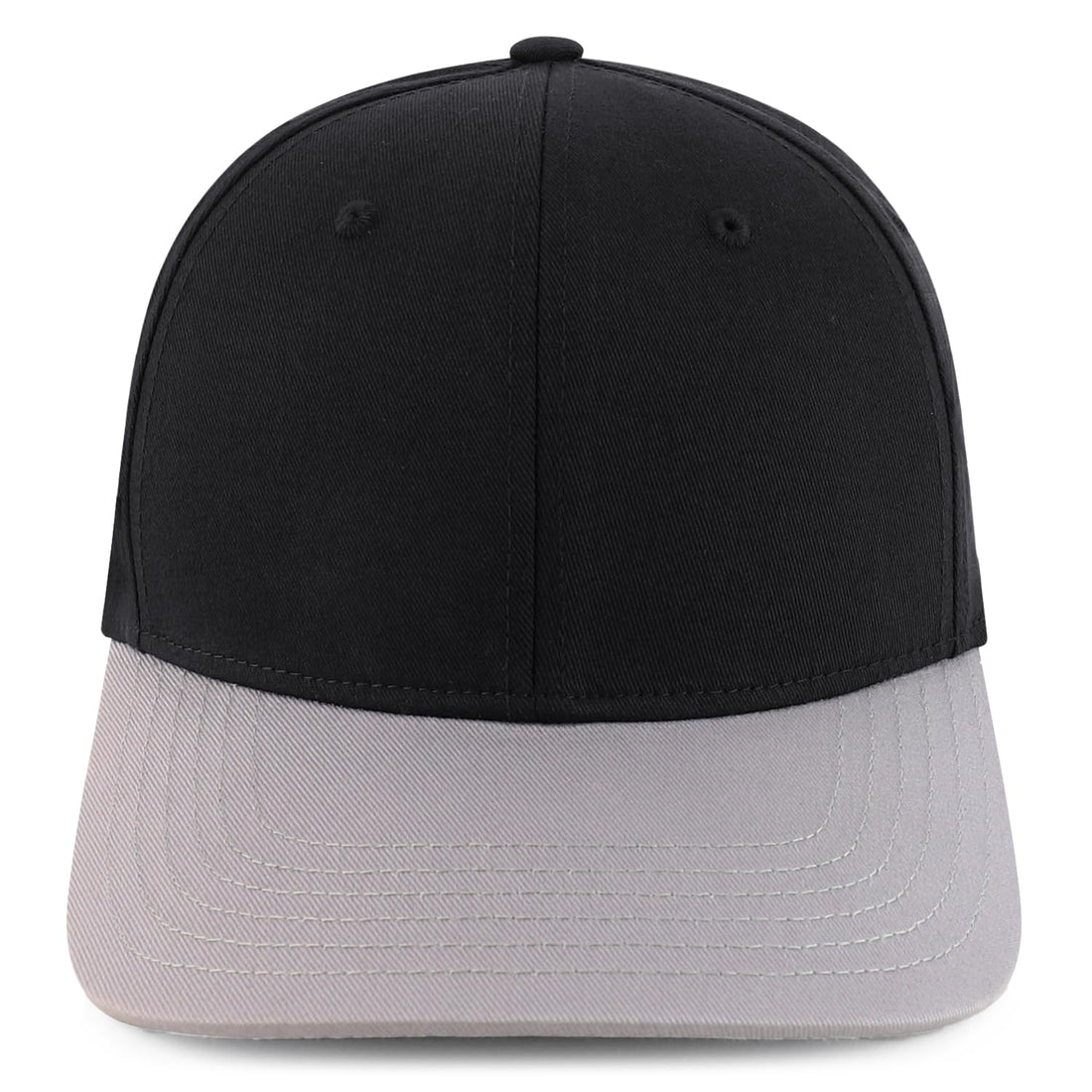 Trendy Apparel Shop Oversize XXL Two Tone Structured Cotton Fitted Baseball Cap