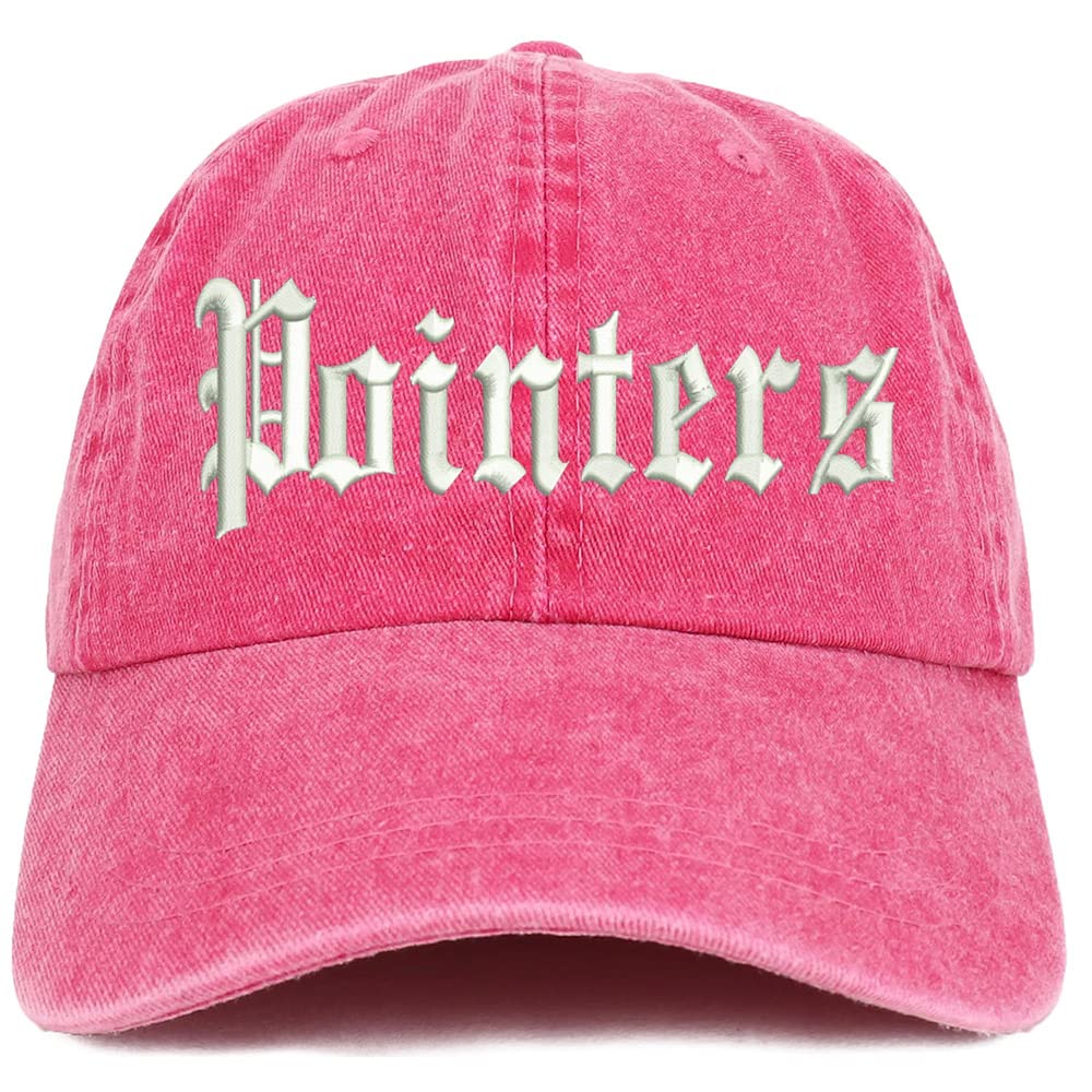 Trendy Apparel Shop Old English Pointers Washed Pigment Dyed Baseball Cap