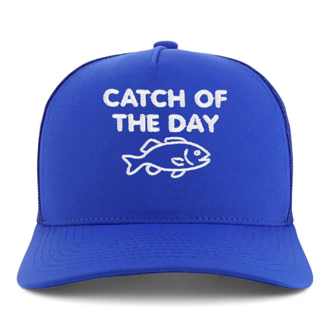 Trendy Apparel Shop Catch of The Day Embroidered 5 Panel Snapback Trucker Cap