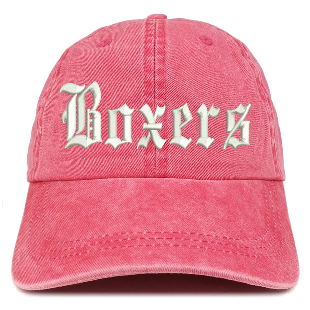 Trendy Apparel Shop Old English Boxers Washed Pigment Dyed Baseball Cap