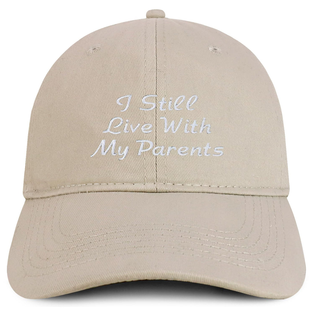 Trendy Apparel Shop I Still Live with My Parents Embroidered Soft Cotton Baseball Cap