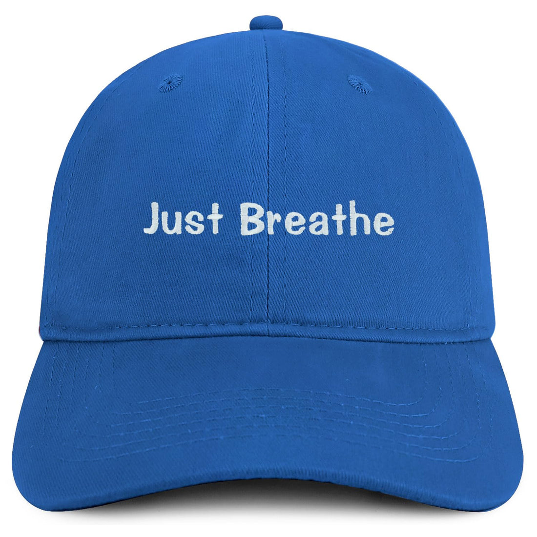 Trendy Apparel Shop Just Breathe Embroidered Cotton Unstructured Low Profile Dad Hat