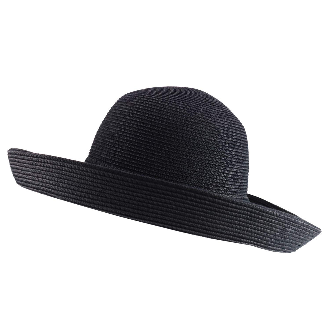 Trendy Apparel Shop Women's UPF 50+ Soft Paper Braid Large Kettle Brim Sun Hat