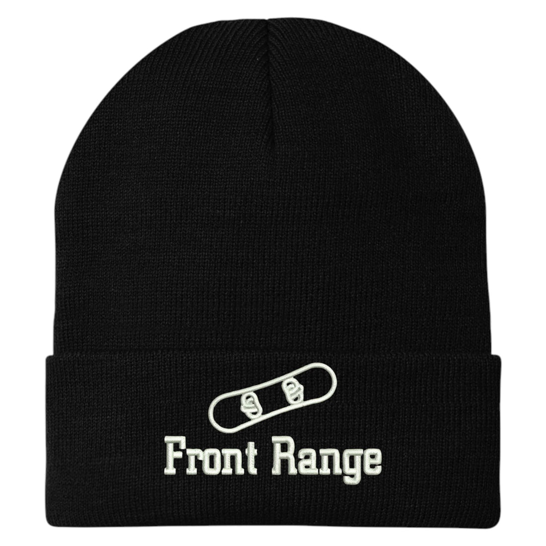 Trendy Apparel Shop Front Range Snowboard Logo Embroidered Long Cuff Beanie