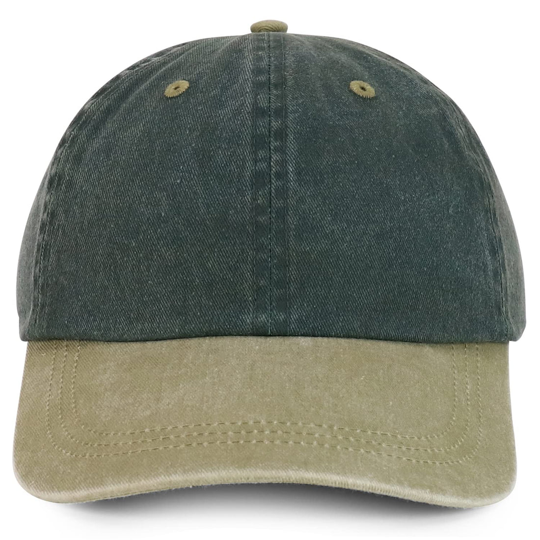 Trendy Apparel Shop Oversize 2XL Pigment Dyed Two Tone Baseball Cap