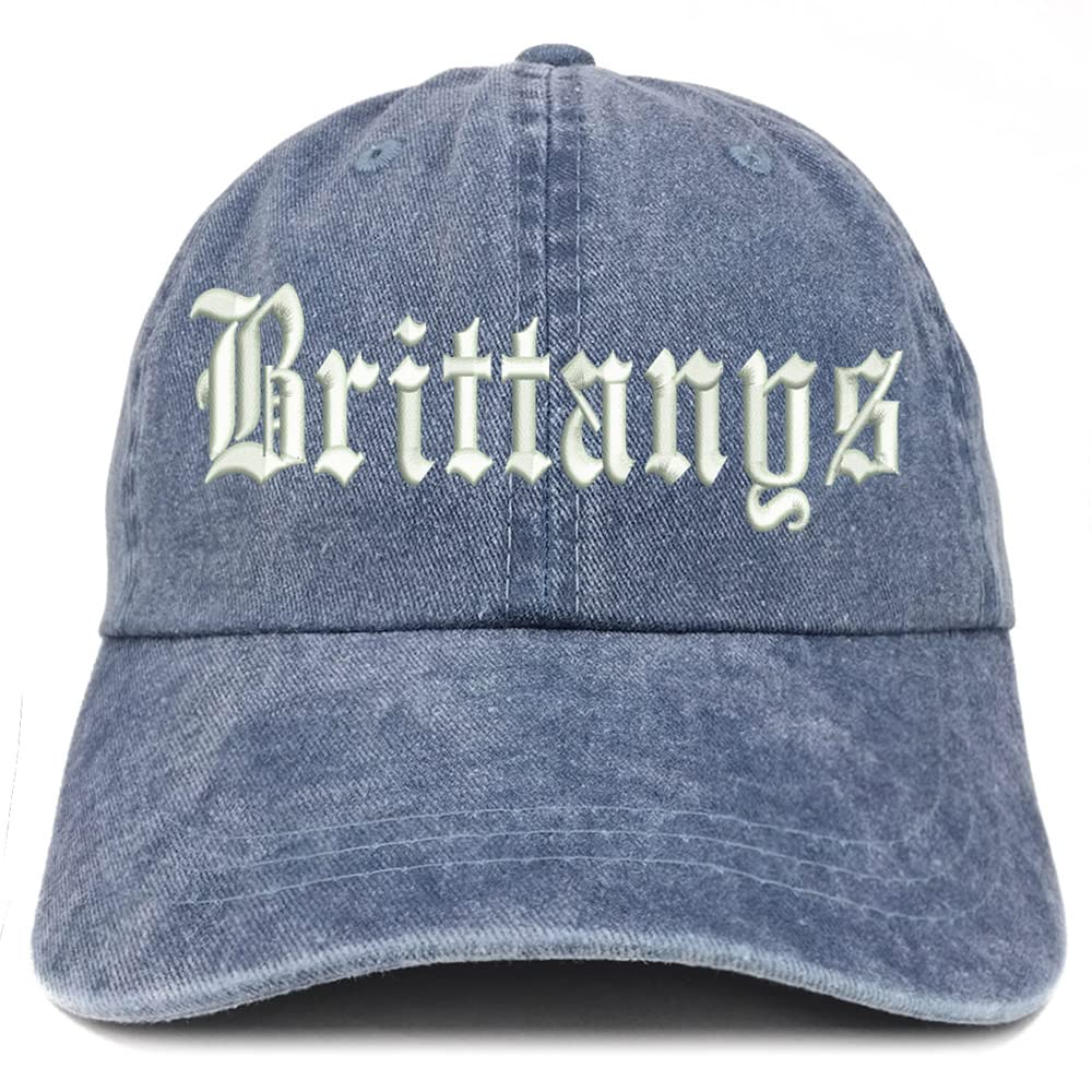 Trendy Apparel Shop Old English Brittanys Washed Pigment Dyed Baseball Cap