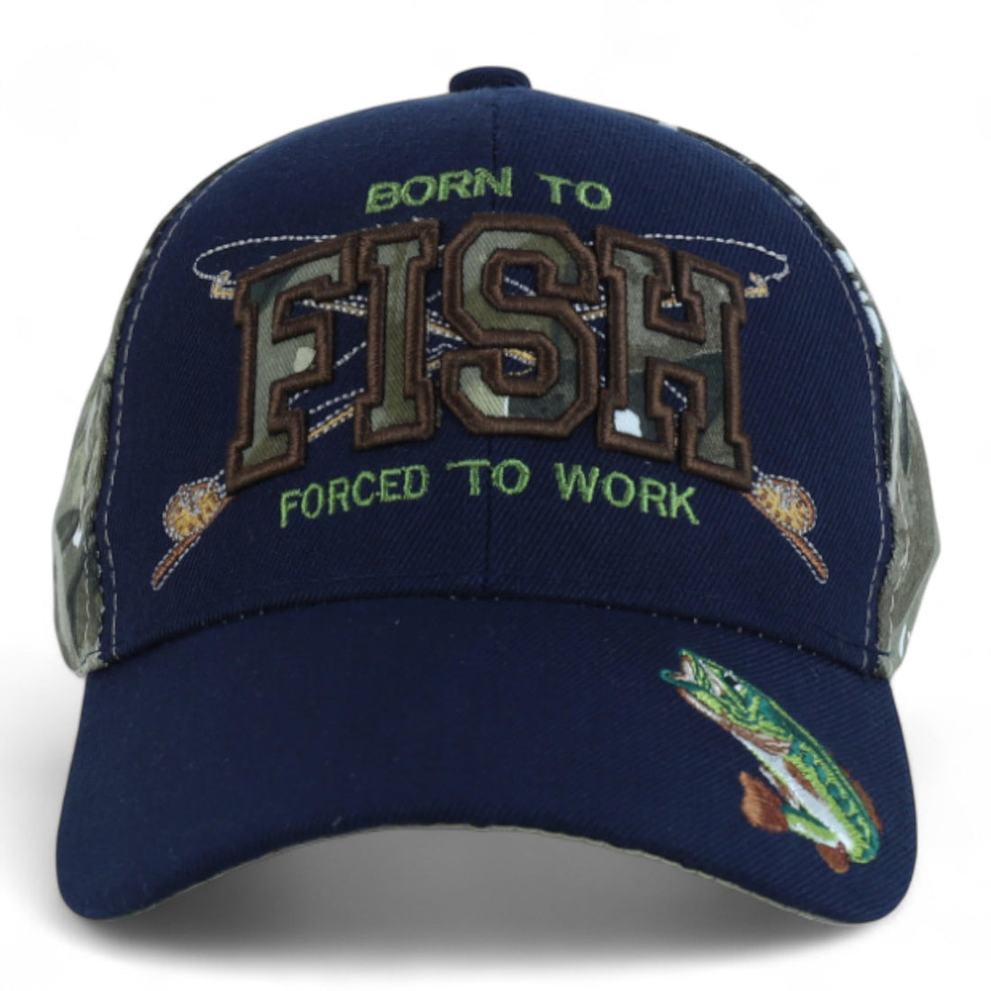 Trendy Apparel Shop 6 Panel Structured Fishing Embroidered Ball Cap