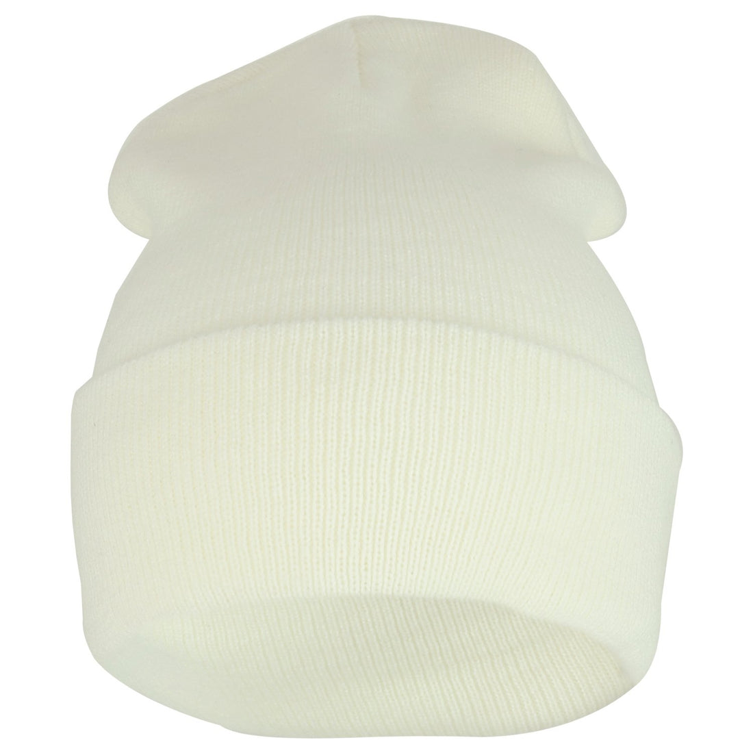 Trendy Apparel Shop Plain Long Cuff Winter Acrylic Beanie Cap