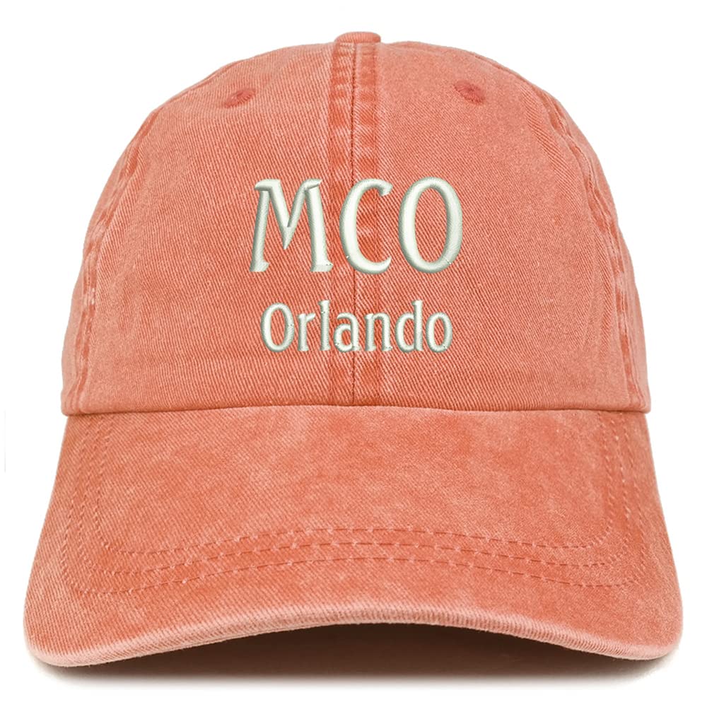 Trendy Apparel Shop MCO Orlando Embroidered Pigment Dyed Washed Baseball Cap