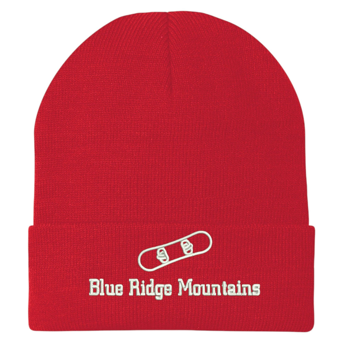 Trendy Apparel Shop Blue Ridge Mountains Snowboard Logo Embroidered Long Cuff Beanie