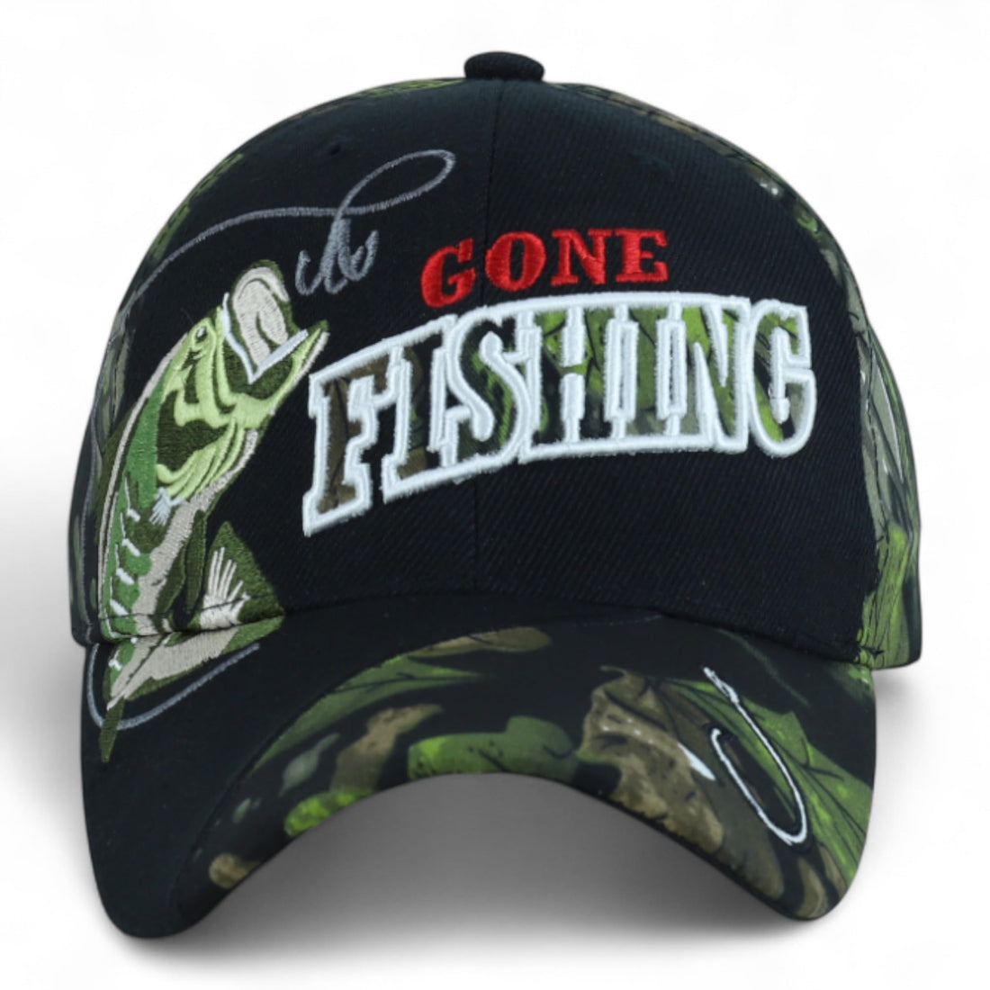Trendy Apparel Shop 6 Panel Structured Fishing Embroidered Ball Cap