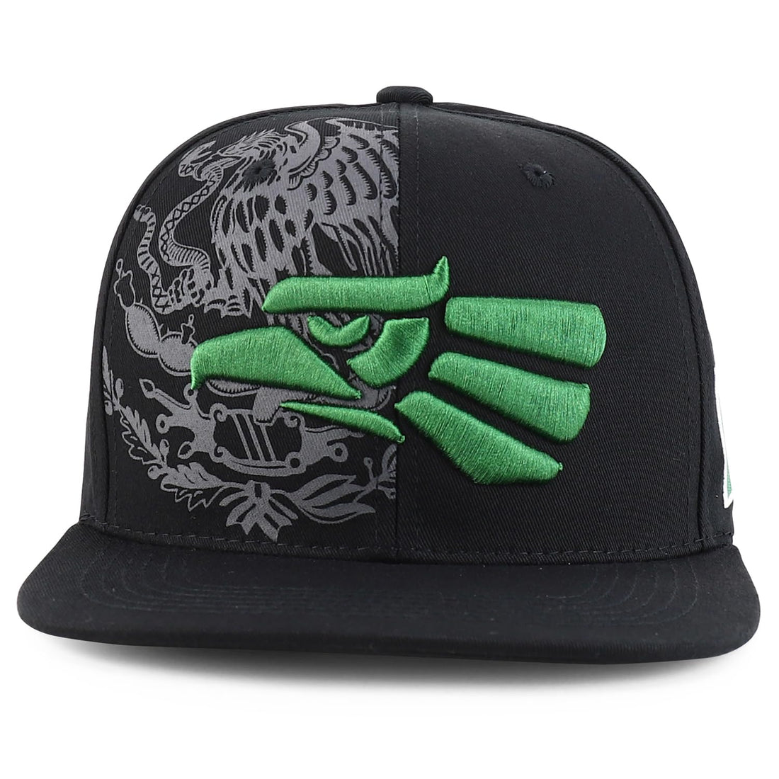 Hecho En Mexico Eagle 3D Embroidered Flat Bill Snapback Cap
