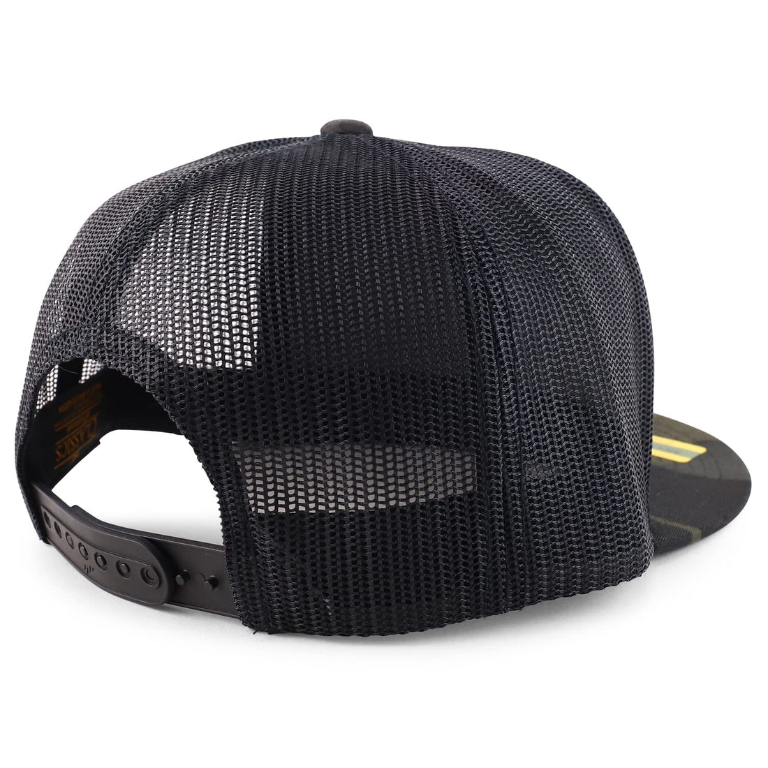 Trendy Apparel Shop Number 7 Patch 5 Panel Flatbill Trucker Cap