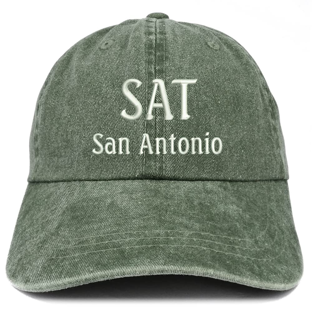Trendy Apparel Shop SAN San Antonio Embroidered Pigment Dyed Washed Baseball Cap