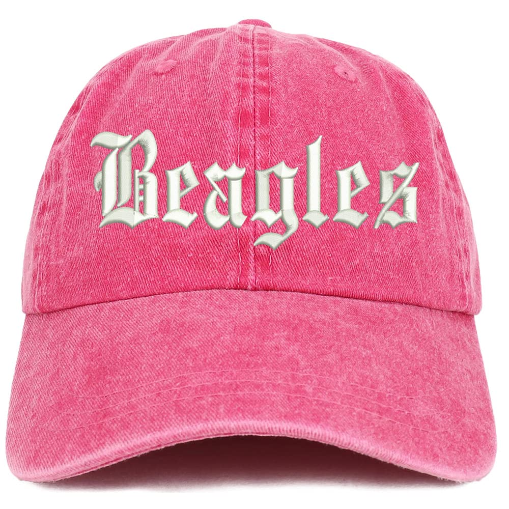 Trendy Apparel Shop Old English Beagles Washed Pigment Dyed Baseball Cap
