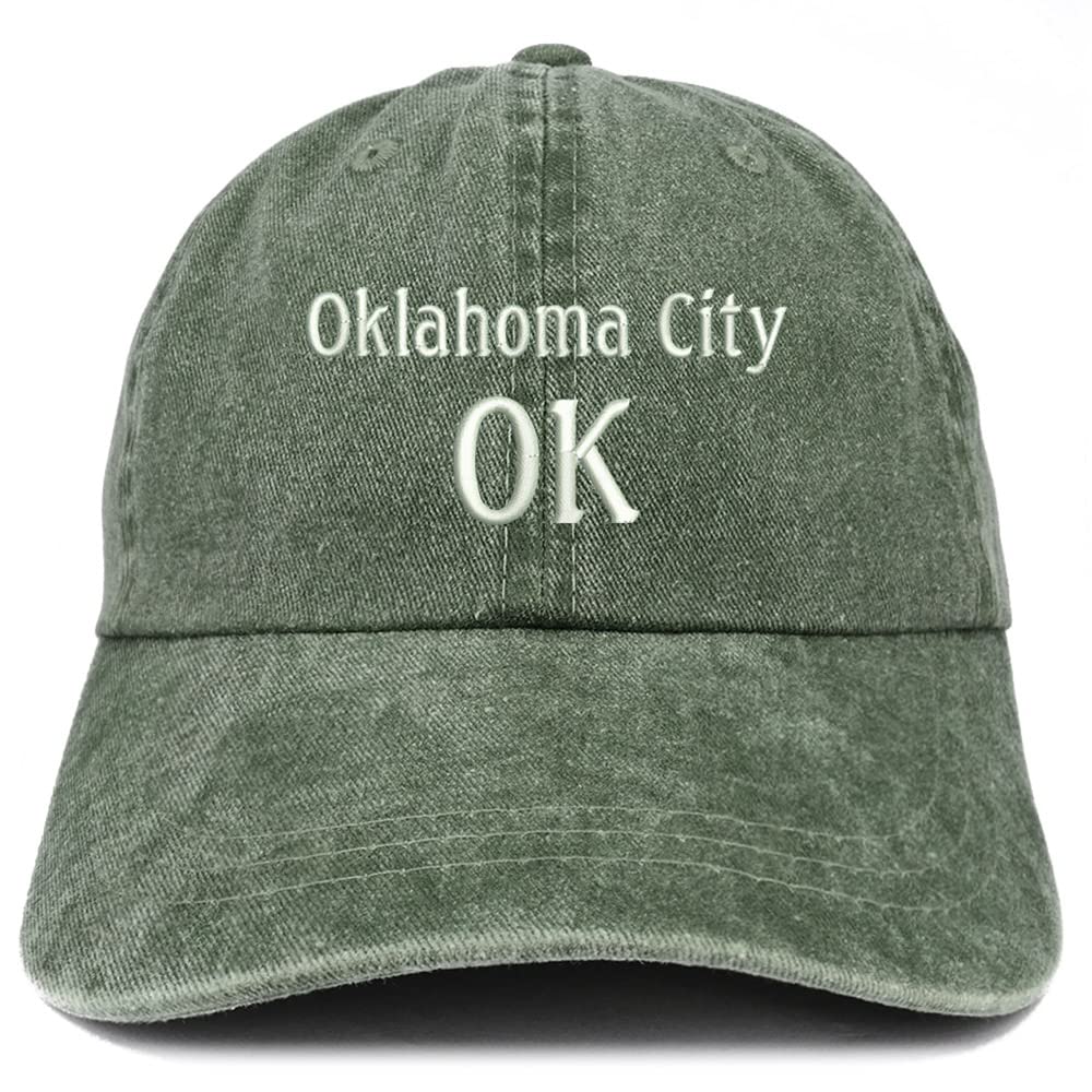 Trendy Apparel Shop Oklahoma City OK Embroidered Pigment Dyed Washed Baseball Cap