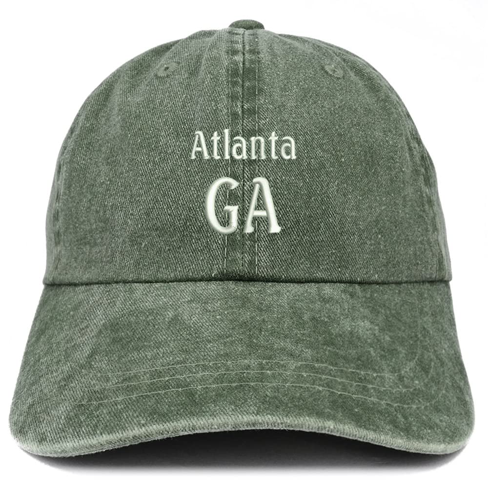 Trendy Apparel Shop Atlanta GA Embroidered Pigment Dyed Washed Baseball Cap