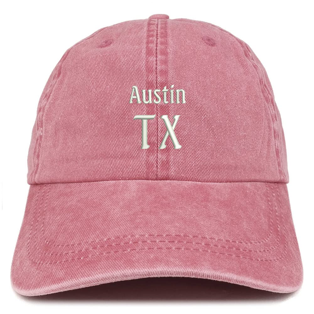 Trendy Apparel Shop Austin TX Embroidered Pigment Dyed Washed Baseball Cap