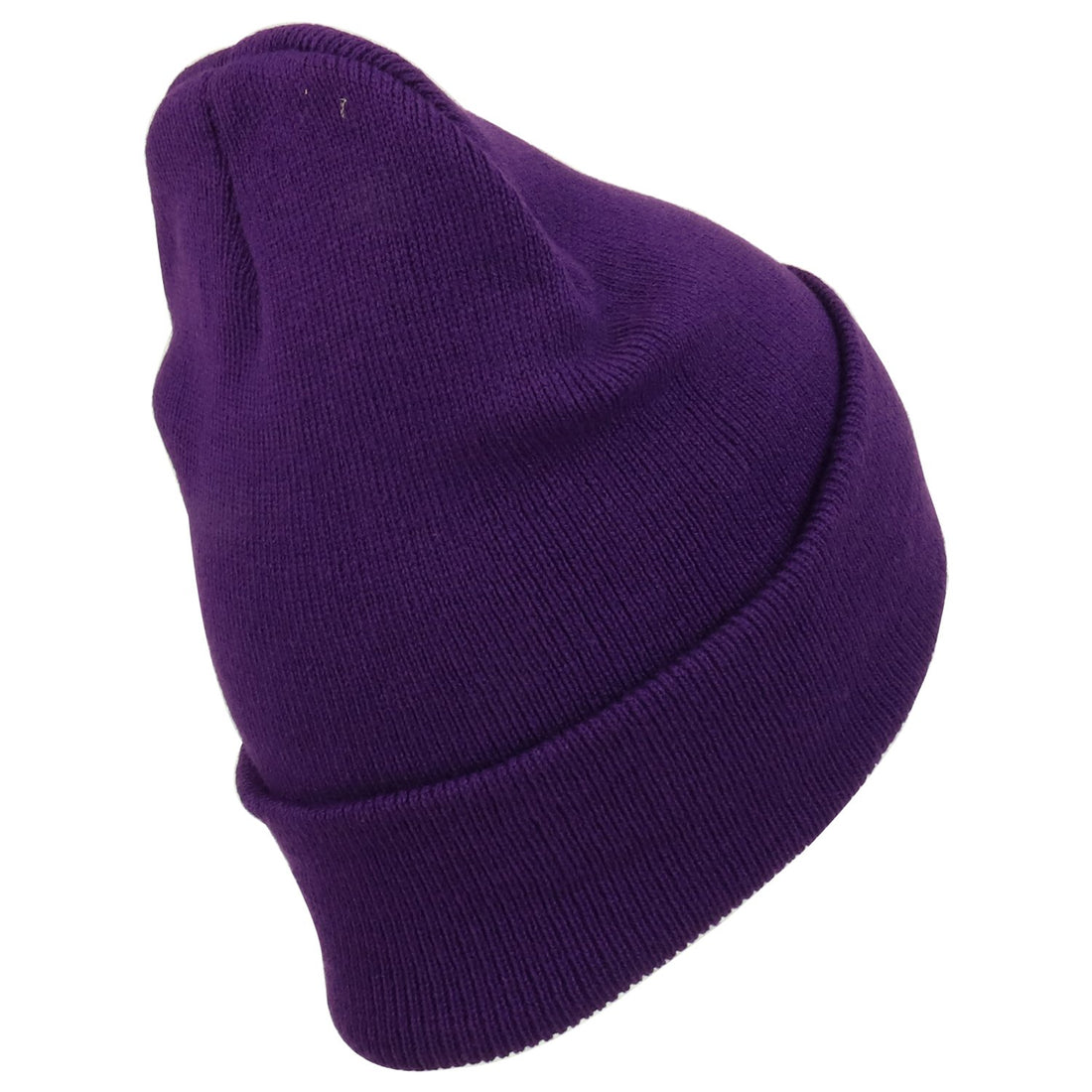 Trendy Apparel Shop Plain Long Cuff Winter Acrylic Beanie Cap