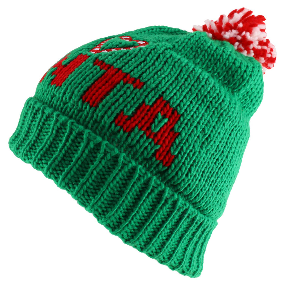 Trendy Apparel Shop Happy Holidays Christmas Theme Winter Xmas Pom Beanies
