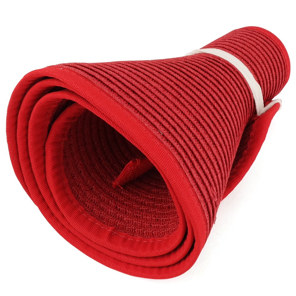 Trendy Apparel Shop Womens UPF 50+ Paper Braid Large Rolled Visor UV Protection Hat