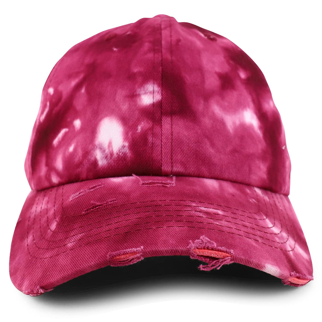 Trendy Apparel Shop Plain Cotton Tie Dyed Patterned Soft Crown Baseball Cap