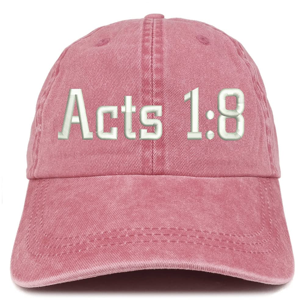 Trendy Apparel Shop Acts 1:8 Washed Pigment Dyed Baseball Cap