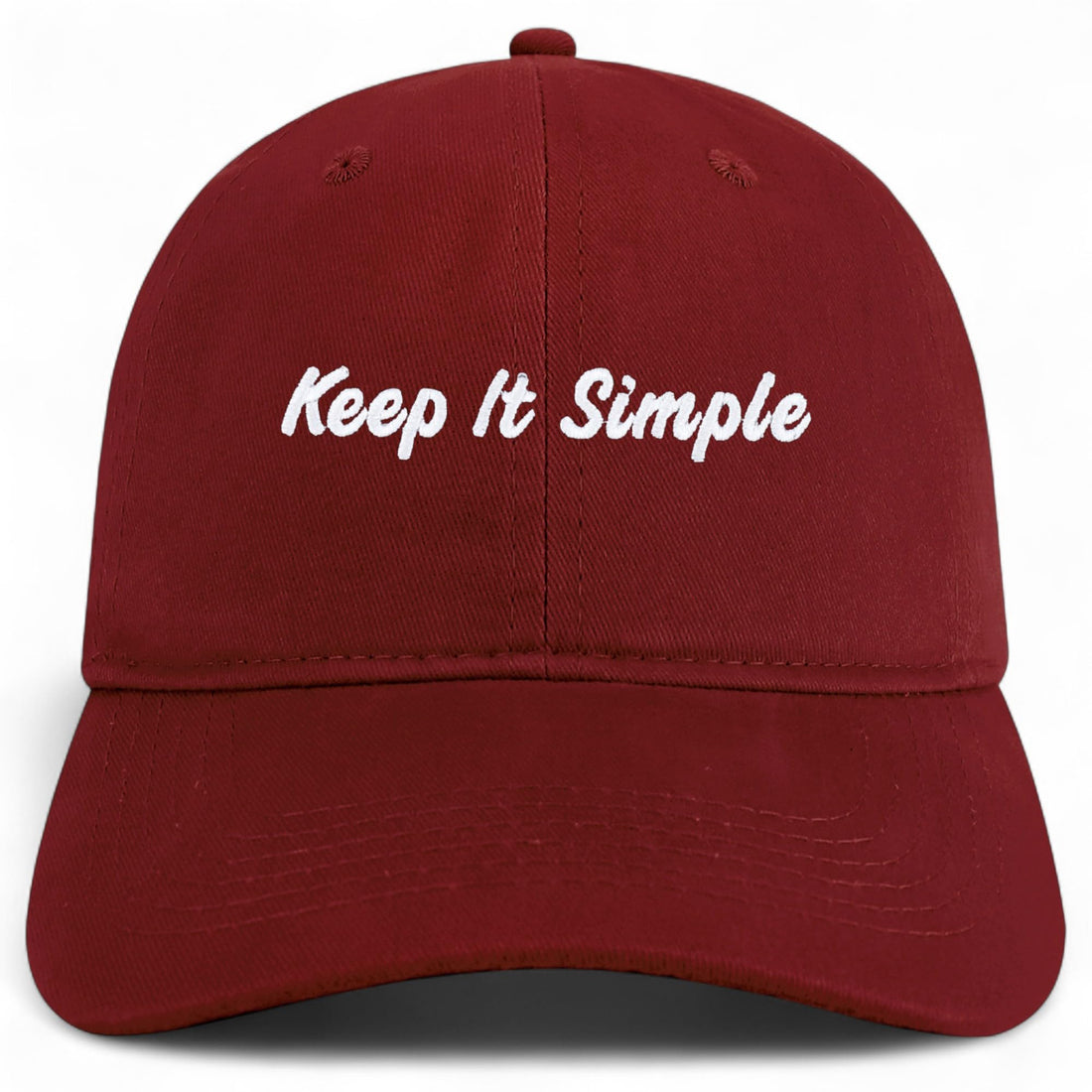 Trendy Apparel Shop Keep It Simple Embroidered Cotton Unstructured Low Profile Dad Hat