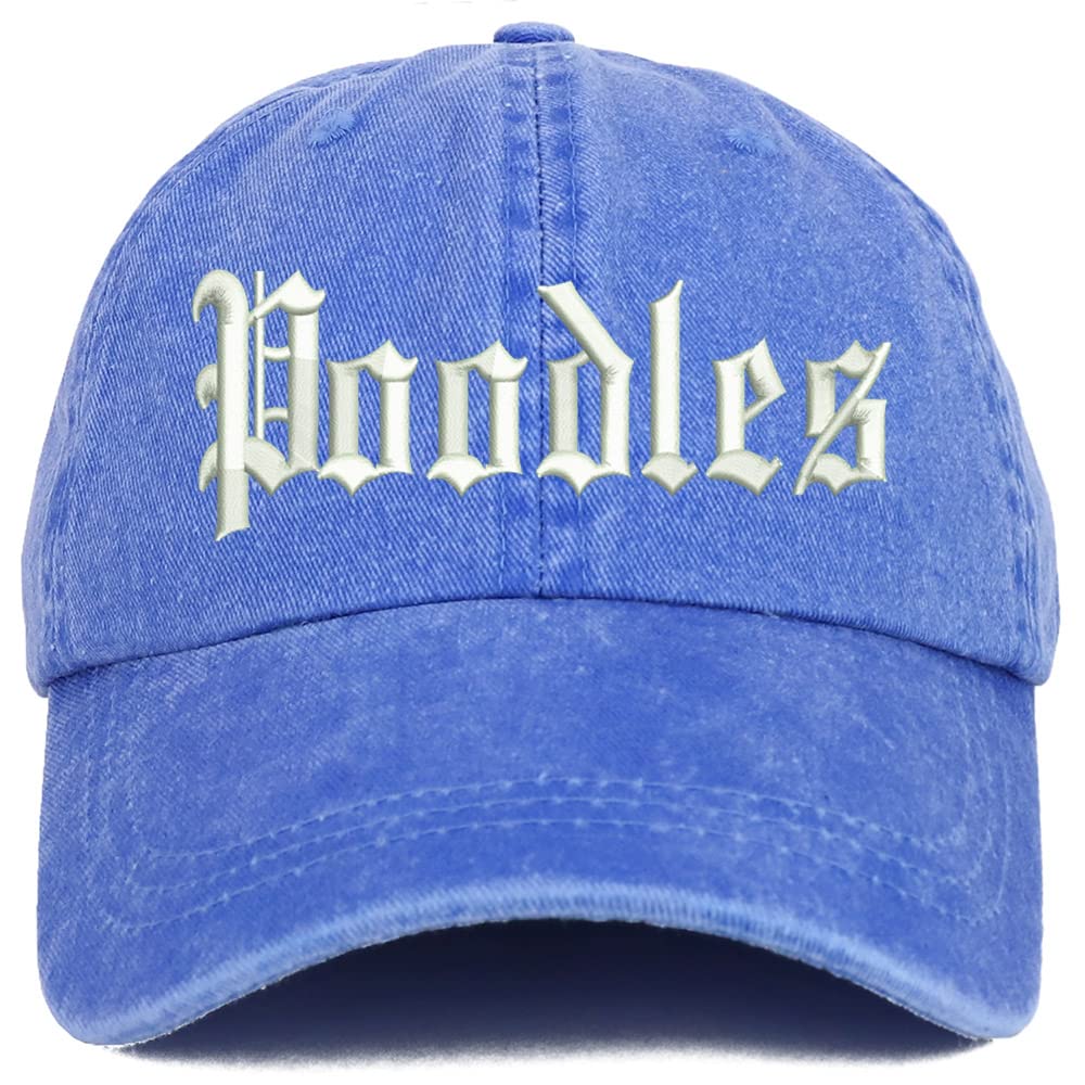 Trendy Apparel Shop Old English Poodles Washed Pigment Dyed Baseball Cap