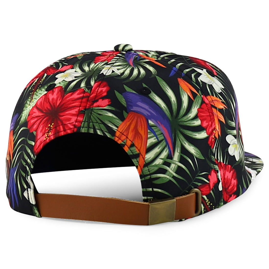 Trendy Apparel Shop Floral Print Unstructured 5 Panel Flatbill Rope Baseball Cap