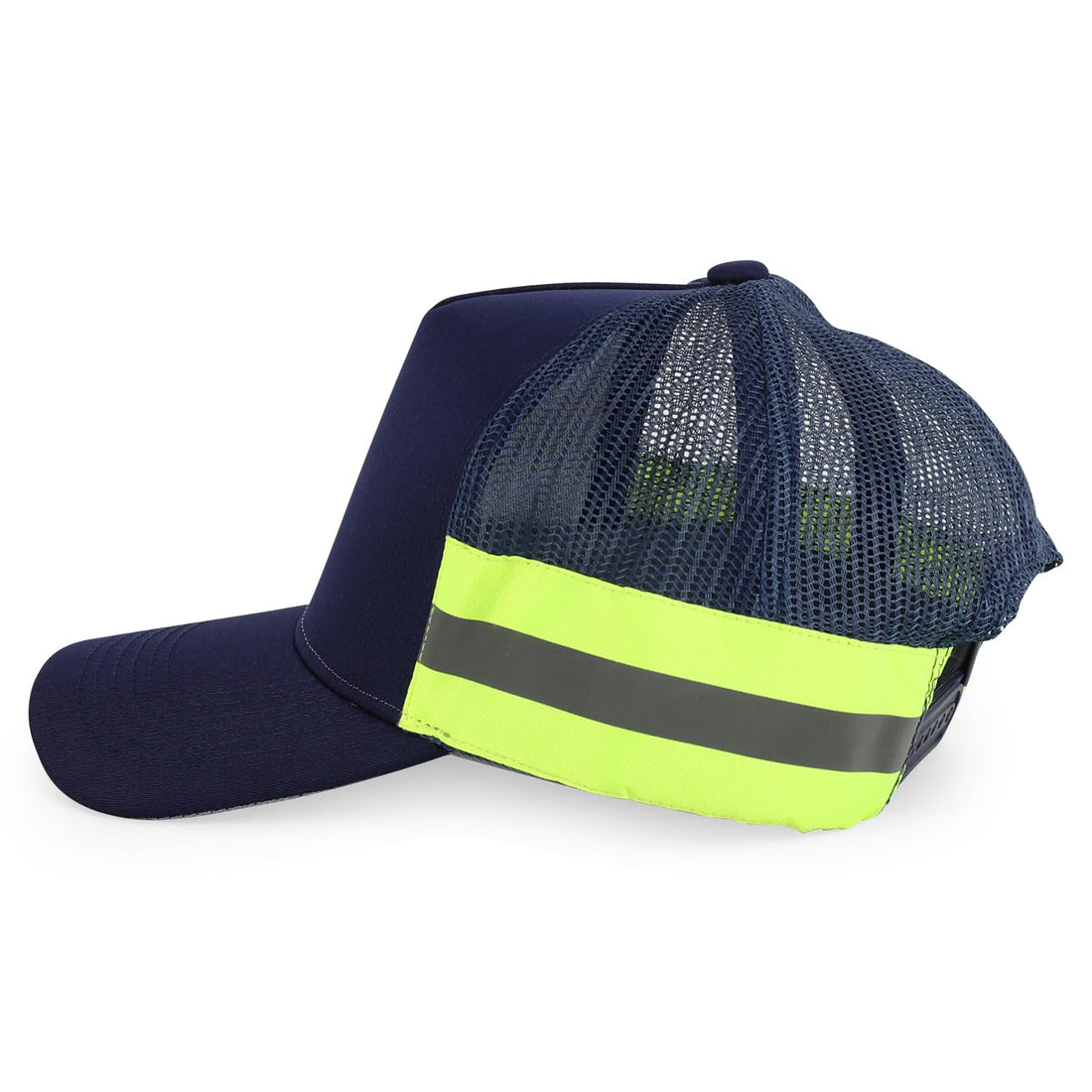 Trendy Apparel Shop XXL Oversized Reflective High Visibility Safety Trucker Cap