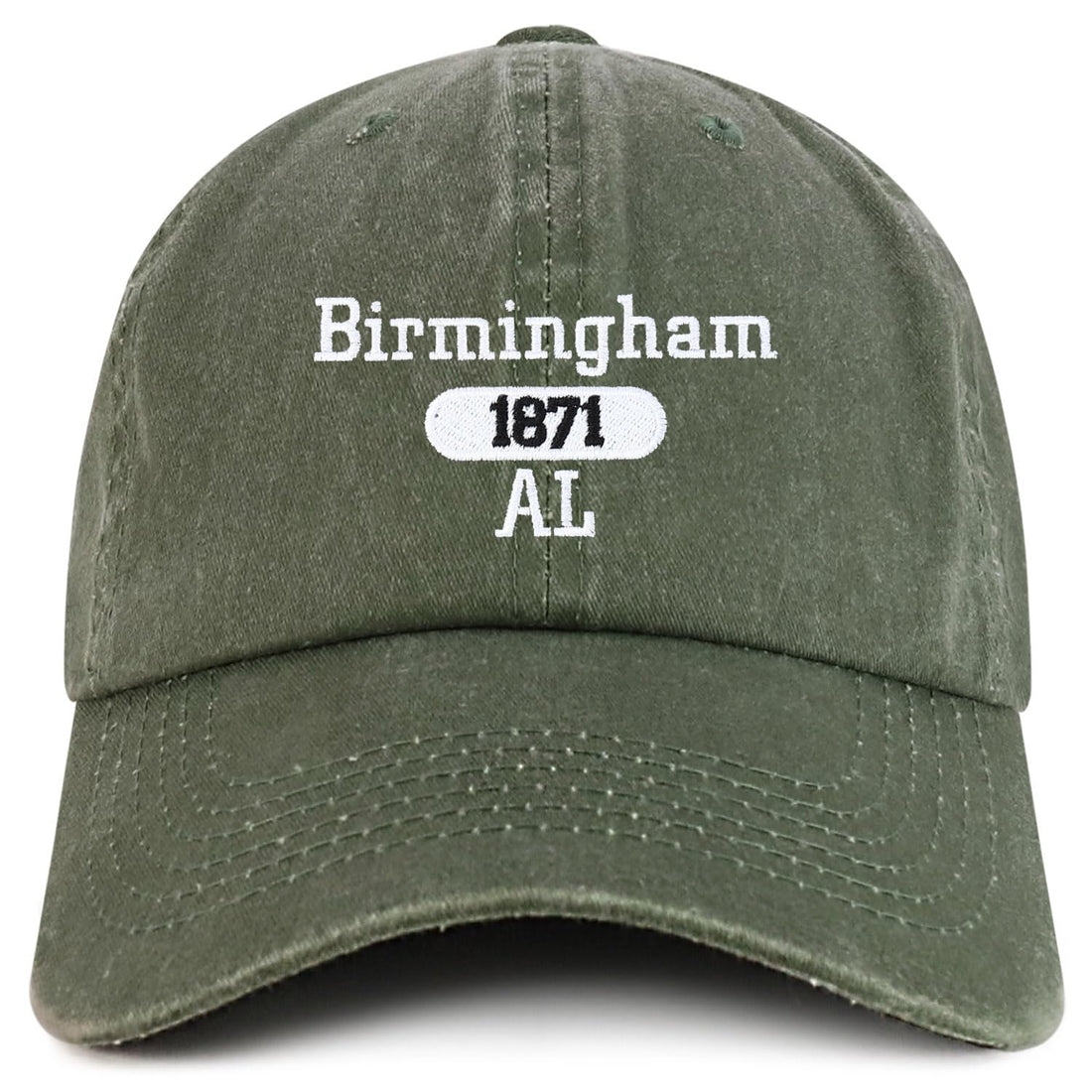 Trendy Apparel Shop Birmingham Est.1871 Embroidered Pigment Dyed Cotton Baseball Cap