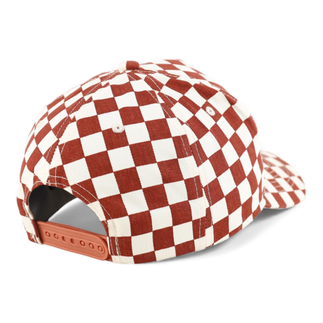 Trendy Apparel Shop Structured 5 Panel Checkered Print Baseball Cap