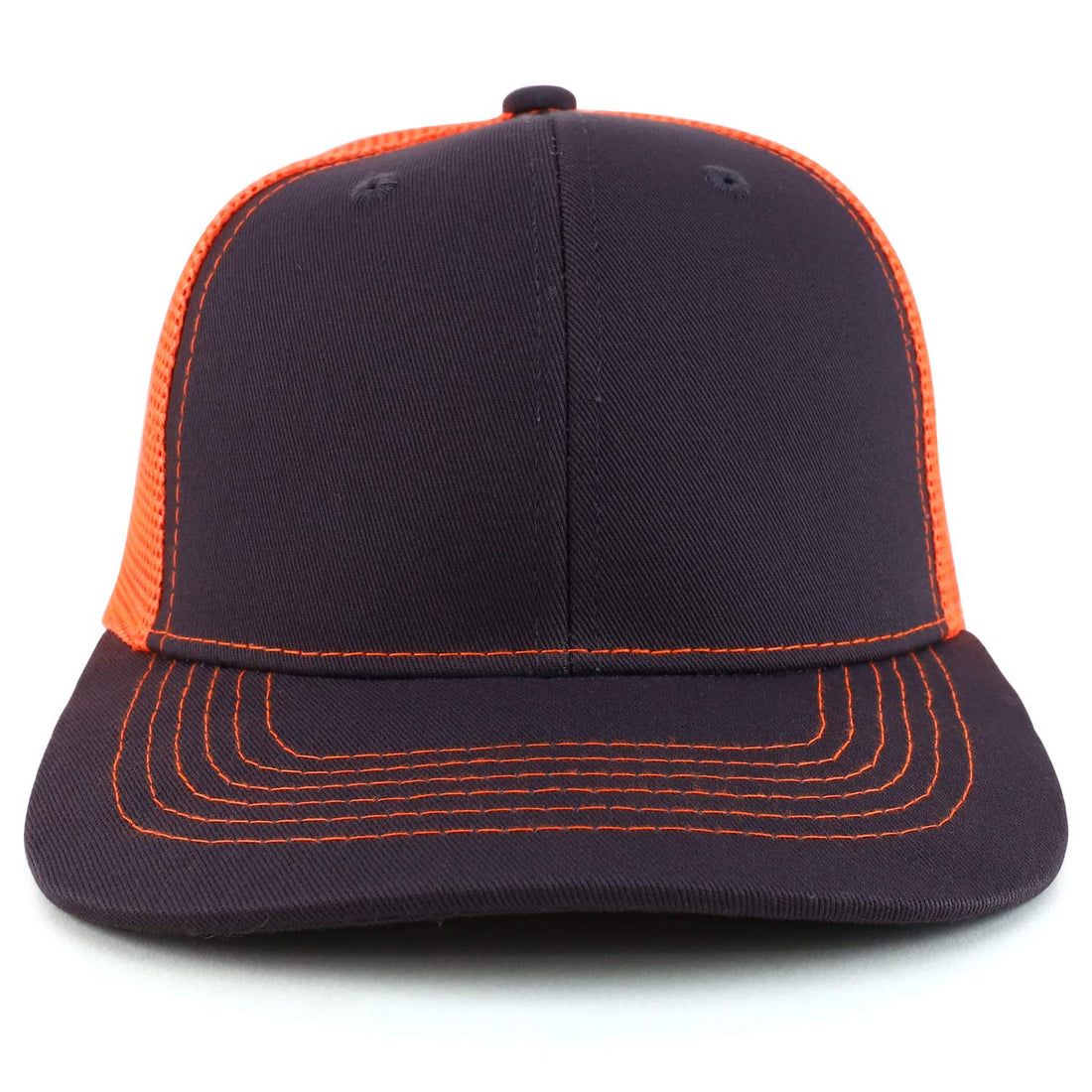 Trendy Apparel Shop Low Profile Two Tone Mesh Back Trucker Baseball Cap