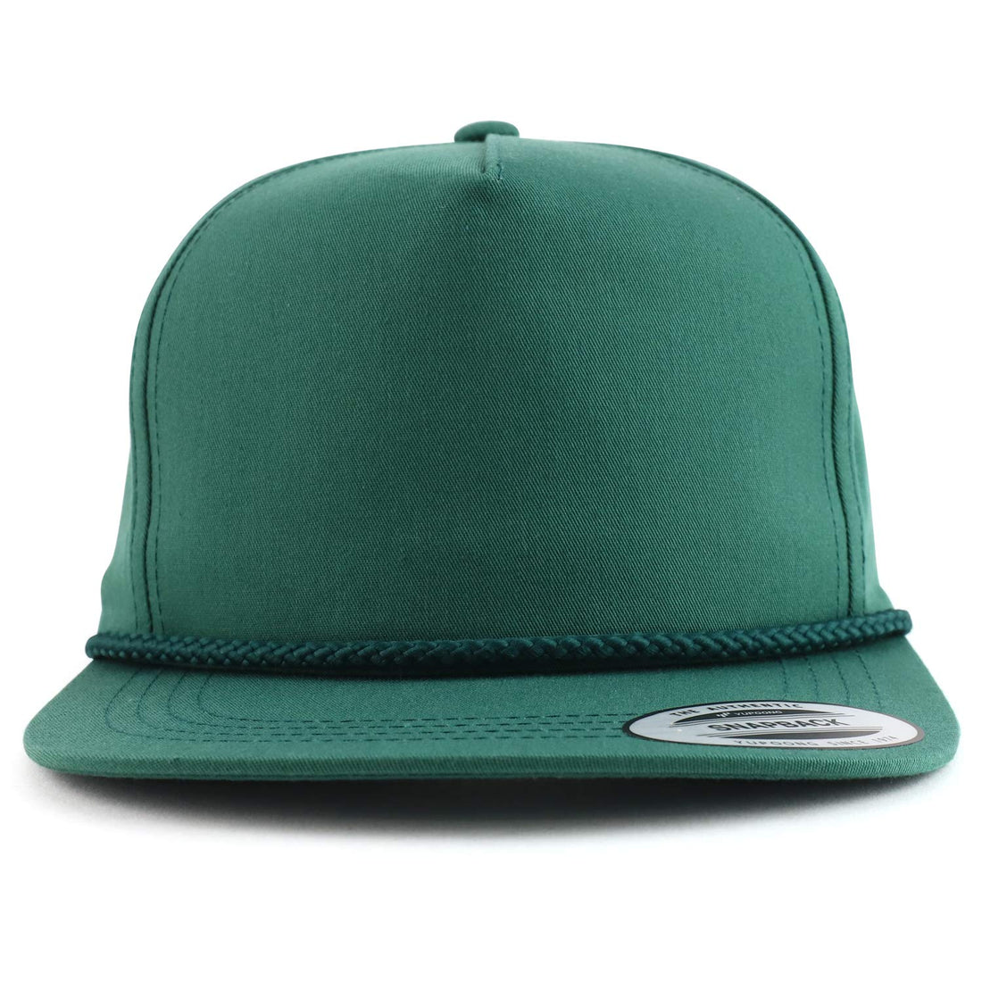 Trendy Apparel Shop Classic 5 Panel Golf Cap Flatbill Snapback Hat