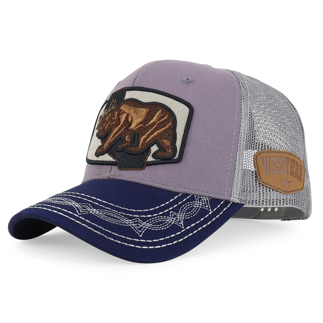Trendy Apaprel Shop Cali Bear Embroidered Western Trucker Cap