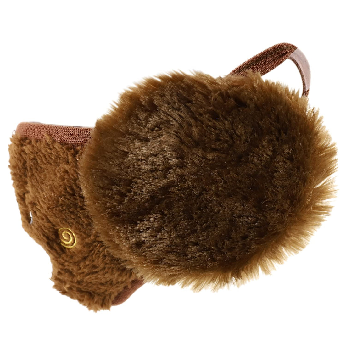 Trendy Apparel Shop Kids Winter Animal Face Breathable Bear Fur Mask & Earmuffs