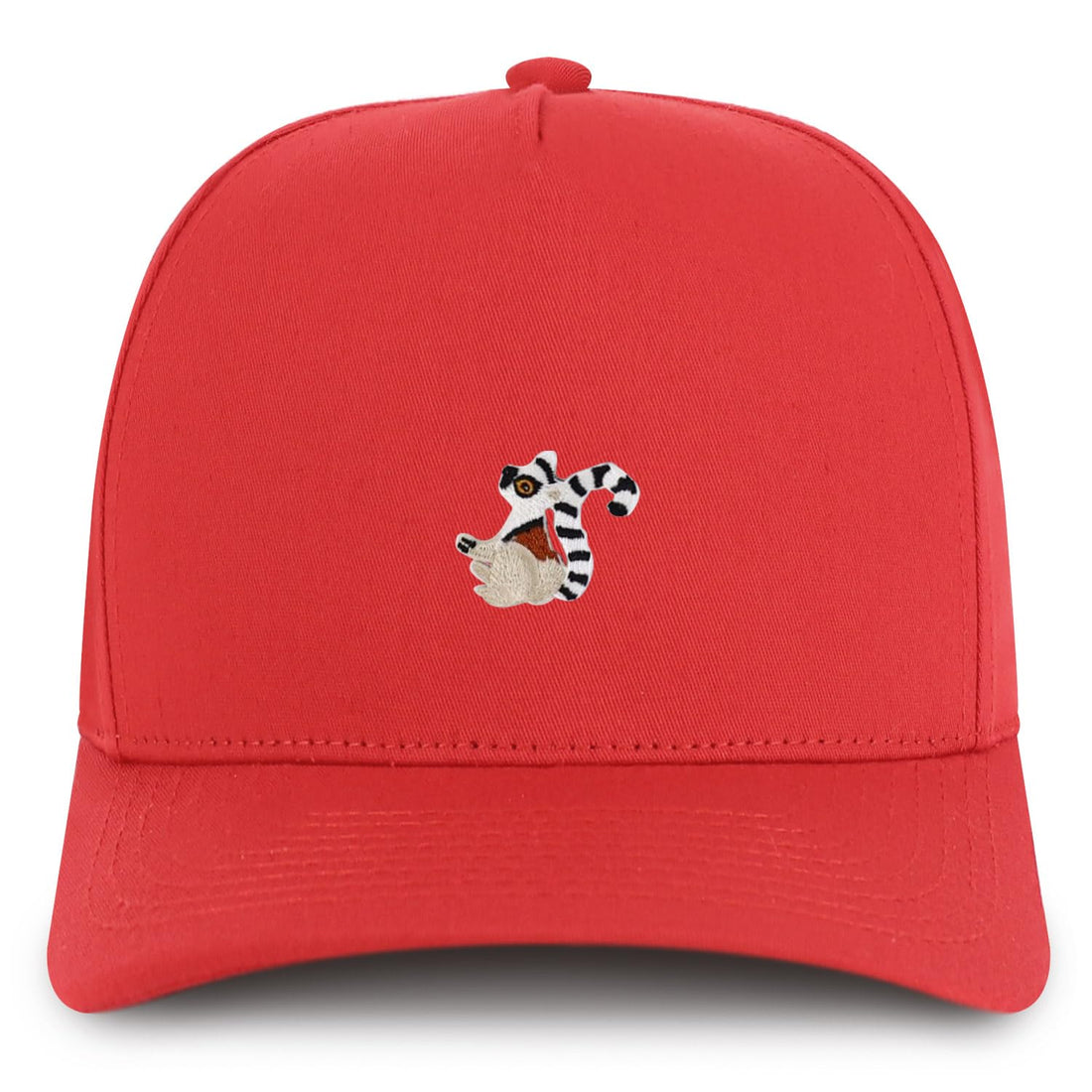 Trendy Apparel Shop Lemur Patch Cotton 5 Panel Structured Snapback Cap