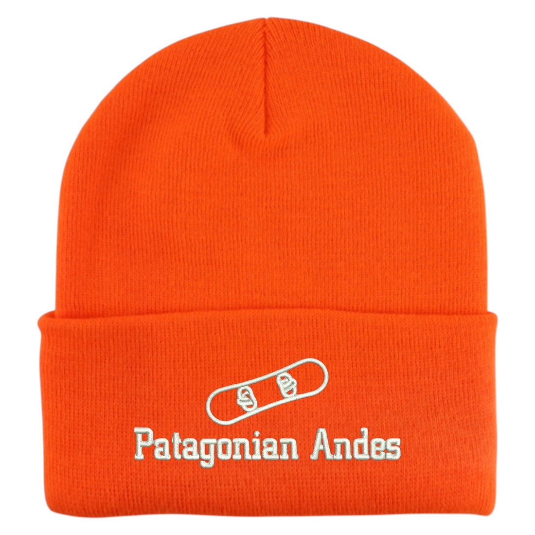 Trendy Apparel Shop Patagonian Andes Snowboard Logo Embroidered Long Cuff Beanie