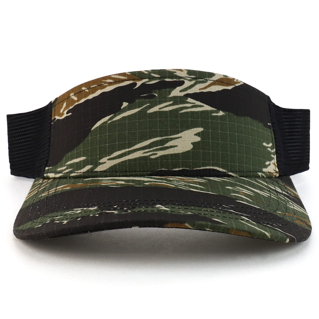 Trendy Apparel Shop Plain 2 Tone Mesh Back Visor with Adjustable Snap Closure