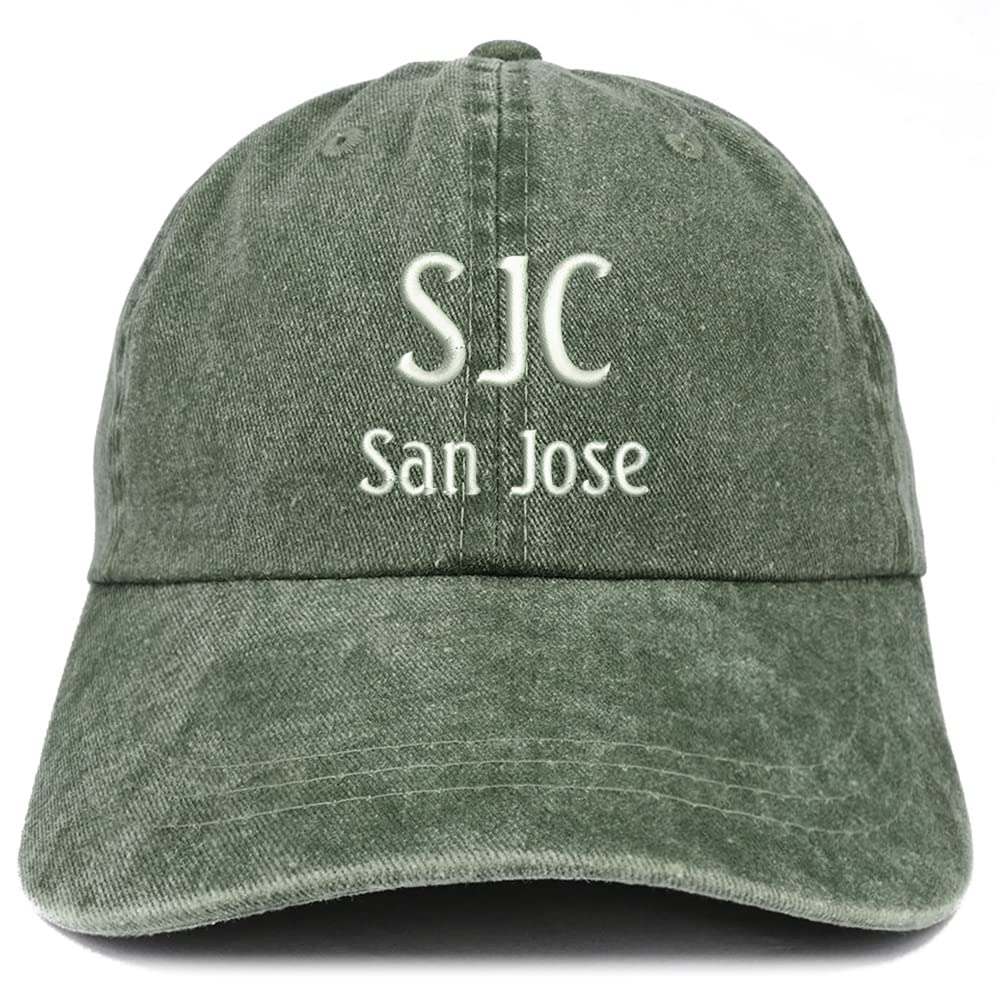 Trendy Apparel Shop SJC San Jose Embroidered Pigment Dyed Washed Baseball Cap