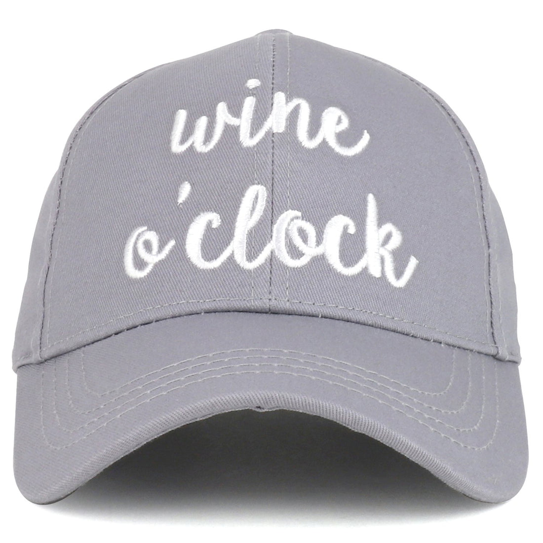 Trendy Apparel Shop Wine O'Clock Cursive Text Embroidered Cotton Baseball Cap