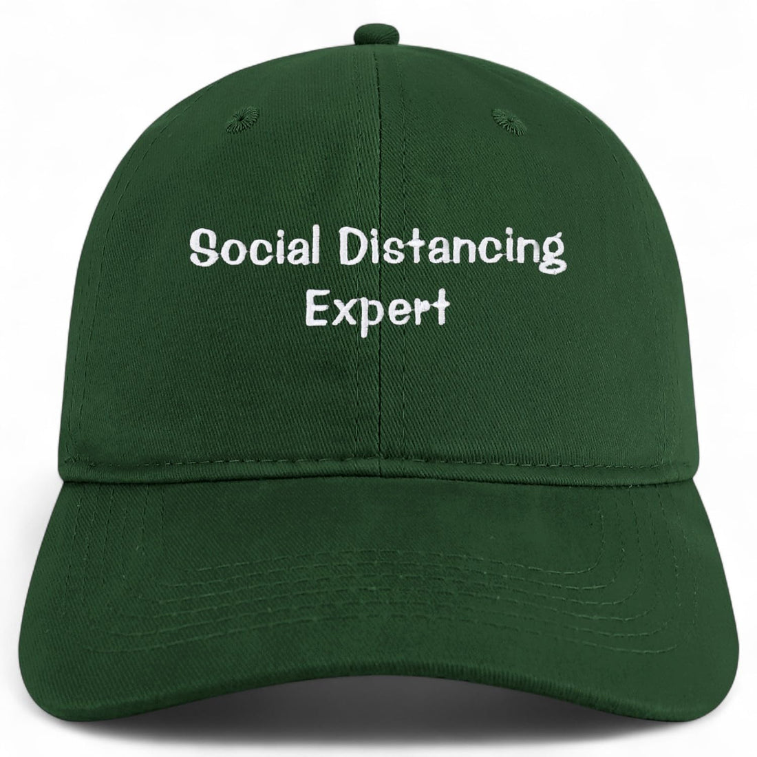 Trendy Apparel Shop Social Distancing Expert Embroidered Cotton Unstructured Low Profile Dad Hat