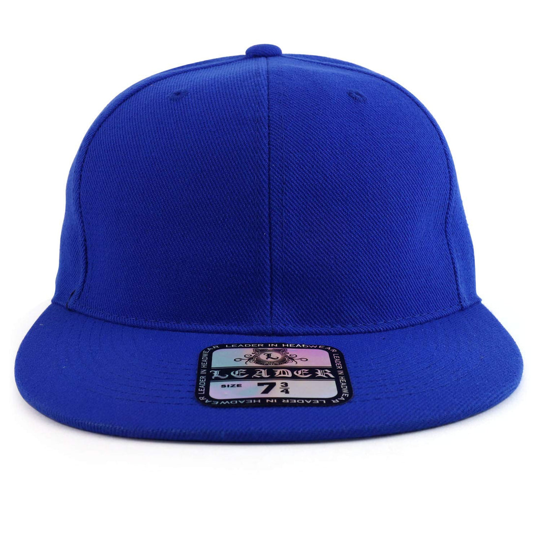 Trendy Apparel Shop Plain High Profile Flat Bill Snapback Baseball Fitted Cap