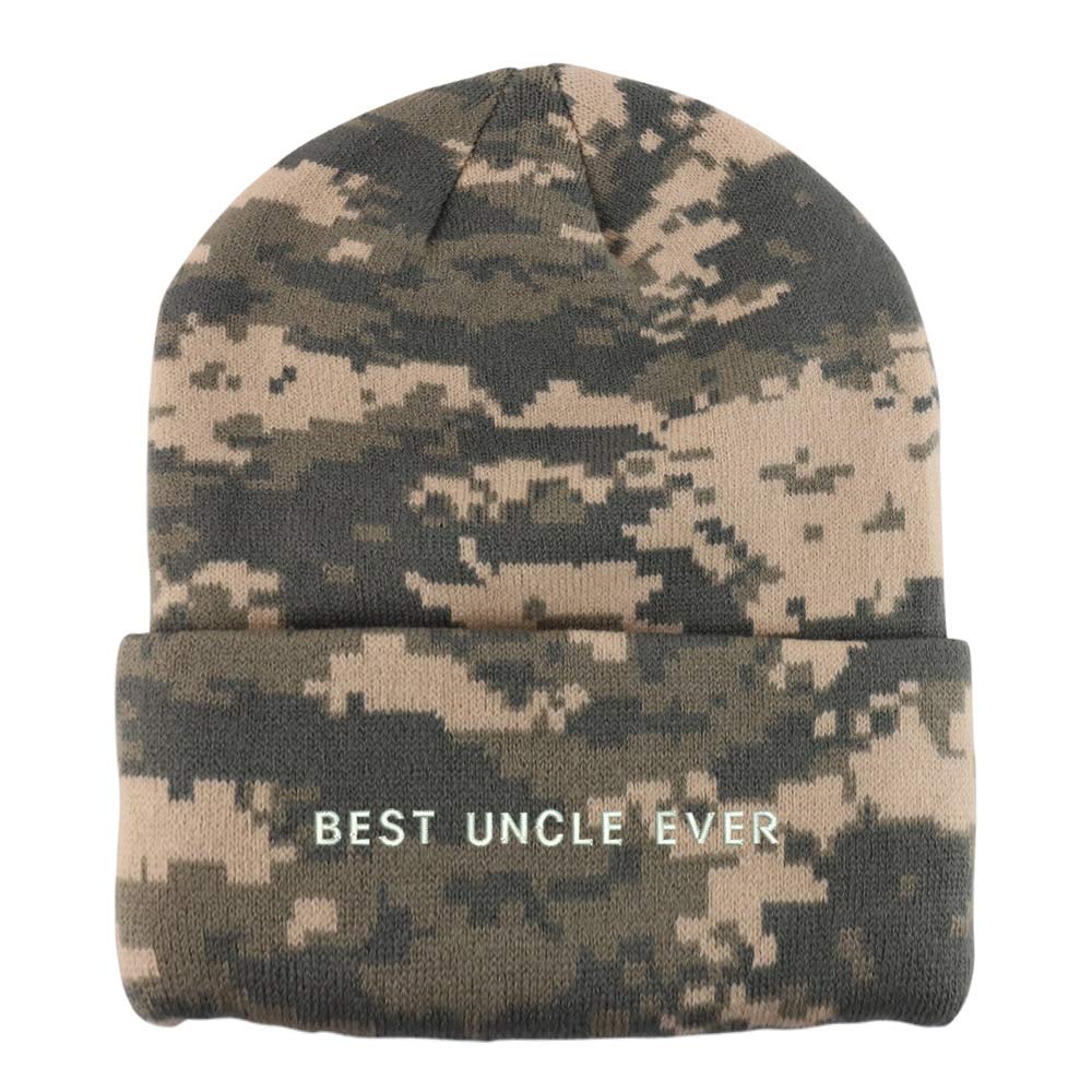 Trendy Apparel Shop Best Uncle Ever Embroidered Made in USA Camo Beanie